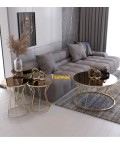 Decorative Table Milano Gold & Bronze 3 pieces 