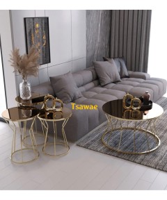 Table Midlle Milano Gold & Bronze 1 pieces