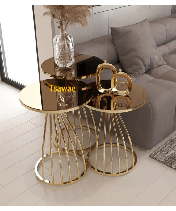 Table Milano Gold & Bronze 3 pieces