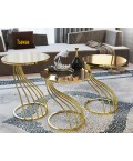 Table Milano Gold & Bronze 3 pieces