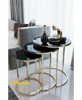 Table Donia Black 3 Pieces 