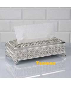 Tissue Box Majestic Silver 