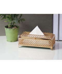 Tissue Box TRaditional Gold 