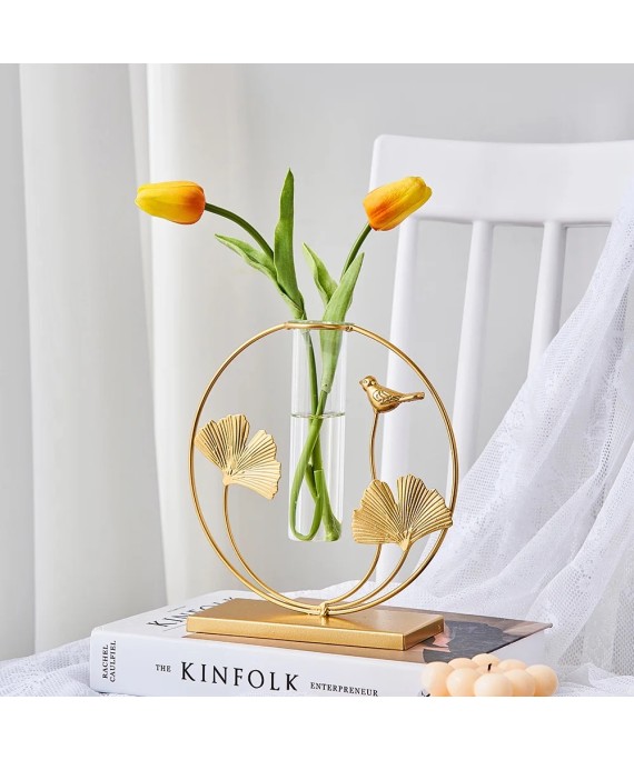 Vase Circle Gold 1 Pieces For Home Decorative