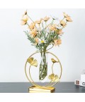 Vase Circle Gold 1 Pieces For Home Decorative