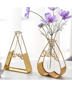 Vase Triangle Gold 1 Pieces 