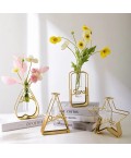 Vase Triangle Gold 1 Pieces 