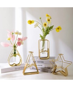 Vase Rectangle Gold 1 Pieces 