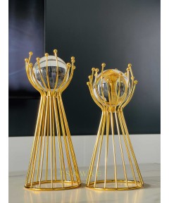 Shape B Crystal Decor Gold 2 Pieces