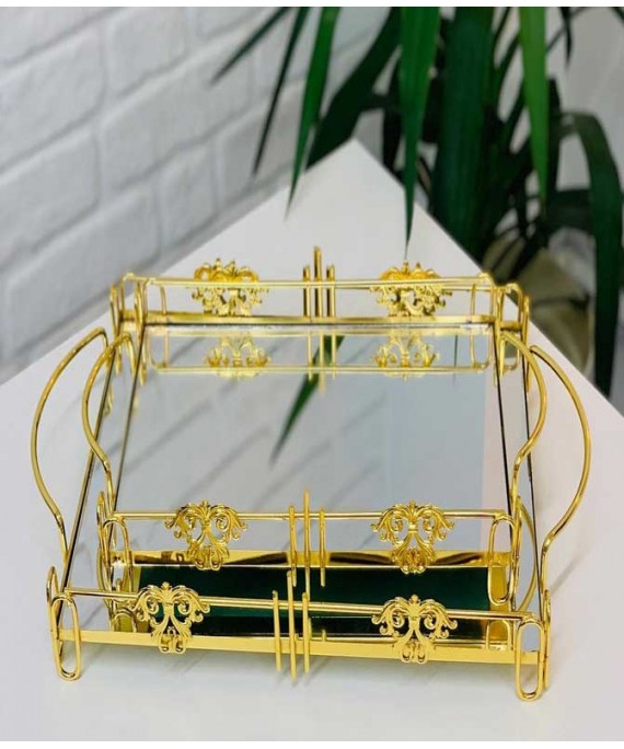 Trays Gold Square forfoje 2 Pieces