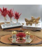 Trays Decor Gold Hexagon 20*30