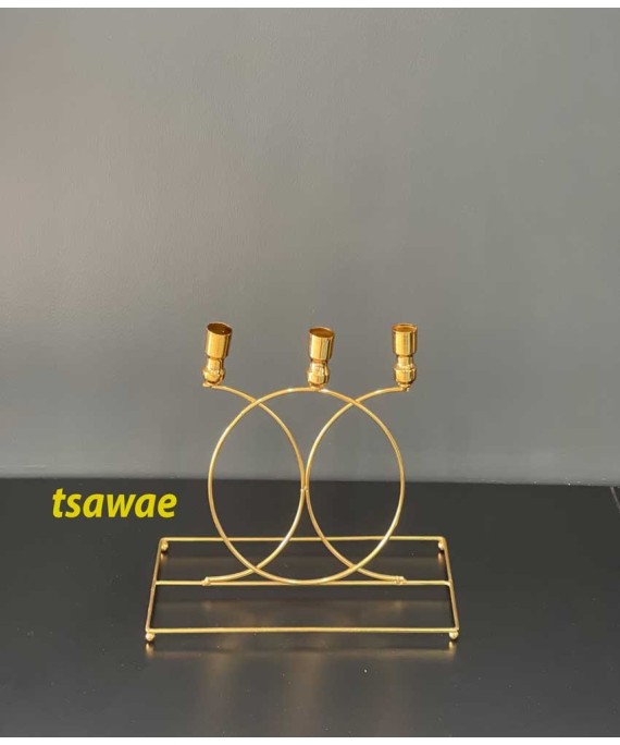 Candlestick circle 3 A Gold 1 Pieces For Home Design