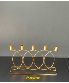 Candlestick Circle 5 Gold