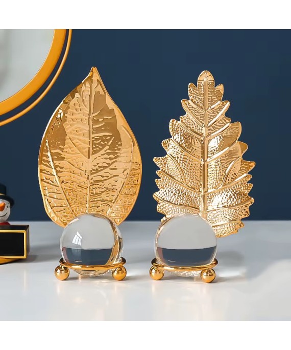 Leaf zeya Crystal Gold 1 Pieces