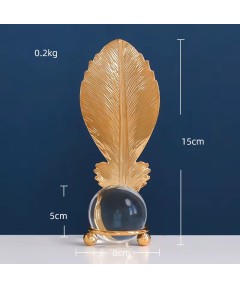 Leaf Crystal Gold 1 Pieces 