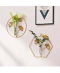 Plate Decor Hexagon Vase Gold 1 Pieces 