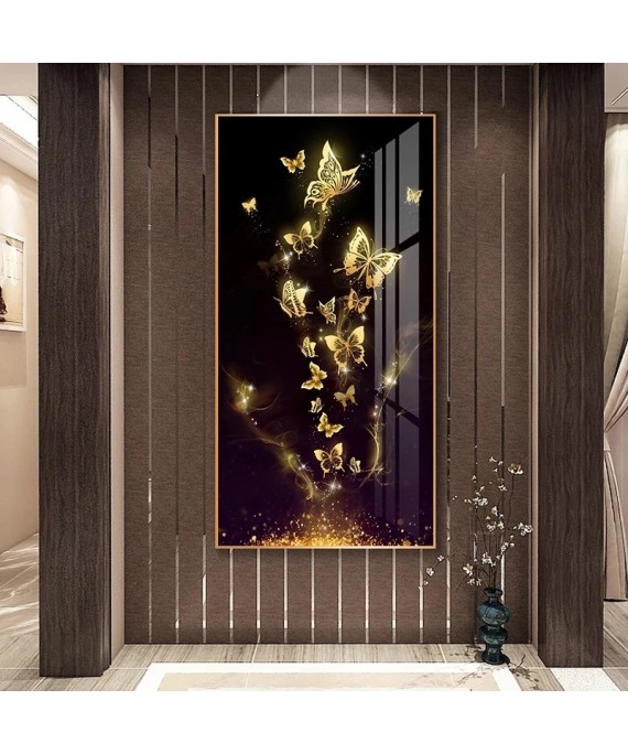 Plate Glass Butterfly Black & Gold