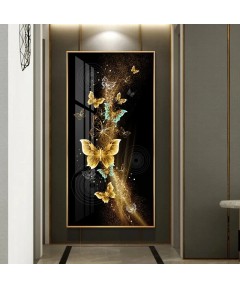 Plate Glass Butterfly B Black & Gold