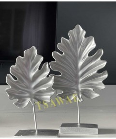 Leaves Set Resin Shape Silver 2 Pieces