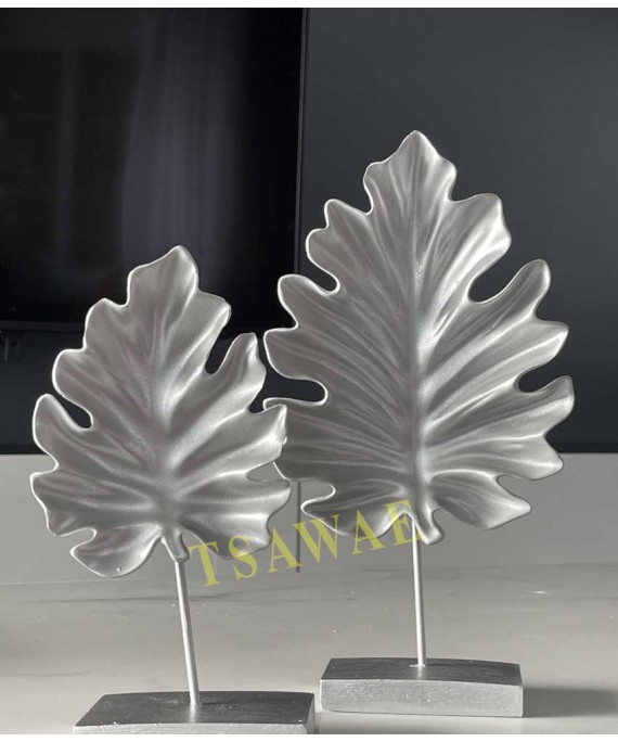 Leaves Set Resin Shape Silver 2 Pieces