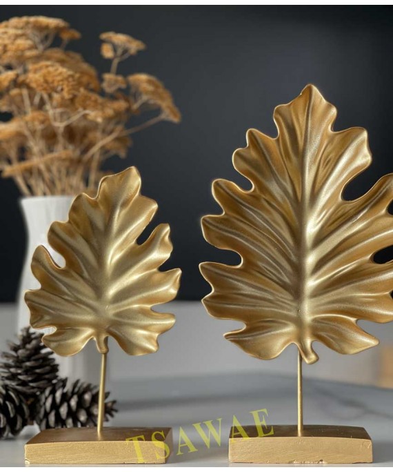 Leaves Set Resin Shape Gold 2 Pieces