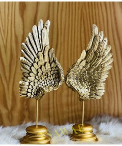 Eagle Wing Resin Shape Gold 2 Pieces