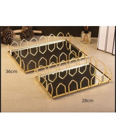 Trays Gold Sentenes 2 Pieces 