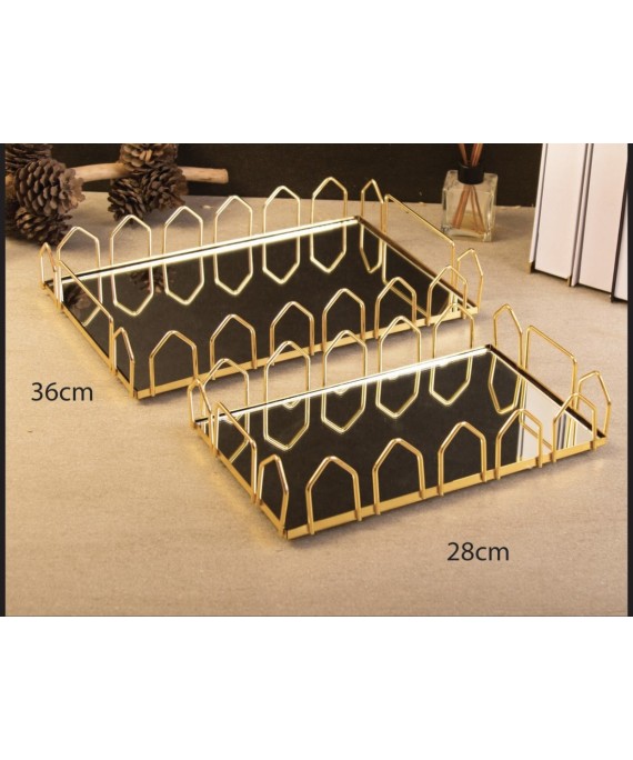 Trays Gold Sentenes 2 Pieces 