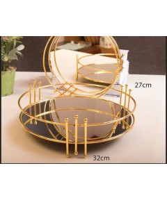 Trays Gold Circle Roma 2 Pieces 