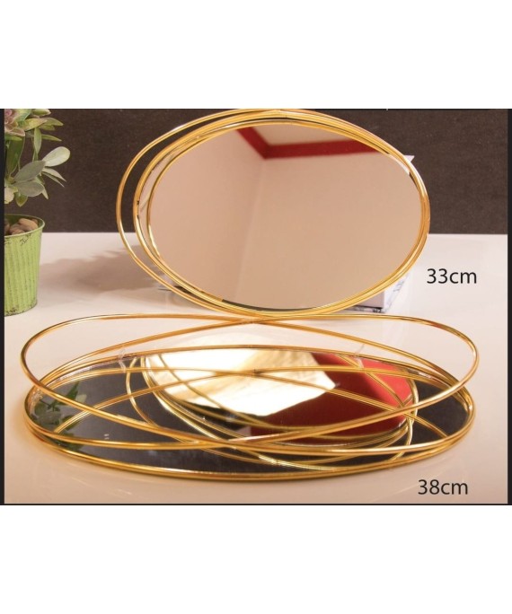 Trays Gold ovale 2 Pieces 