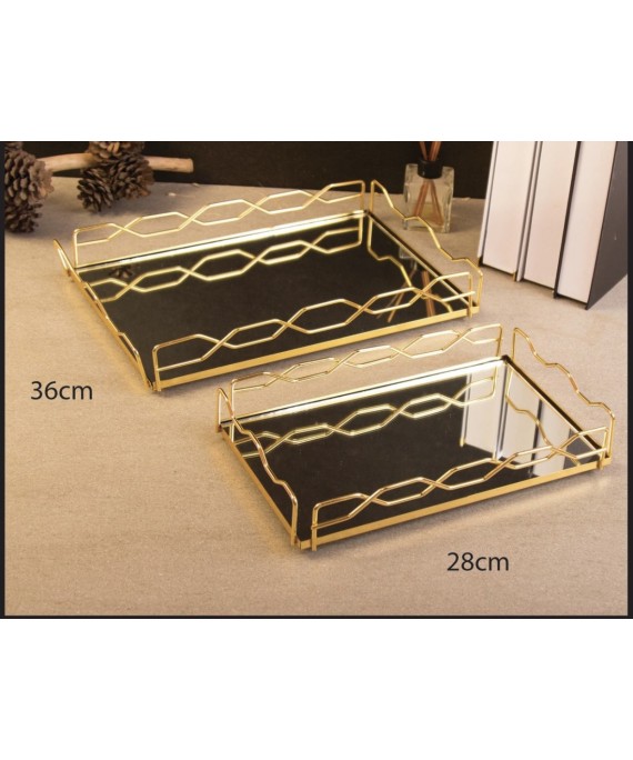 Trays Gold Rhombos 2 Pieces