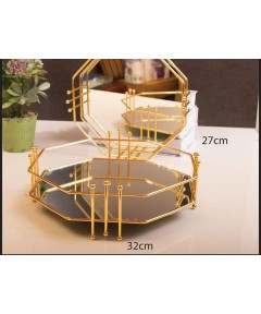 Trays Gold Hexag Roma 2 Pieces 