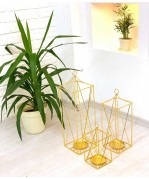 Stand Decor Gold Square 3 Pieces