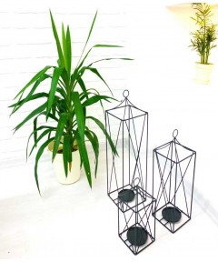 Stand Decor Black Square 3 Pieces