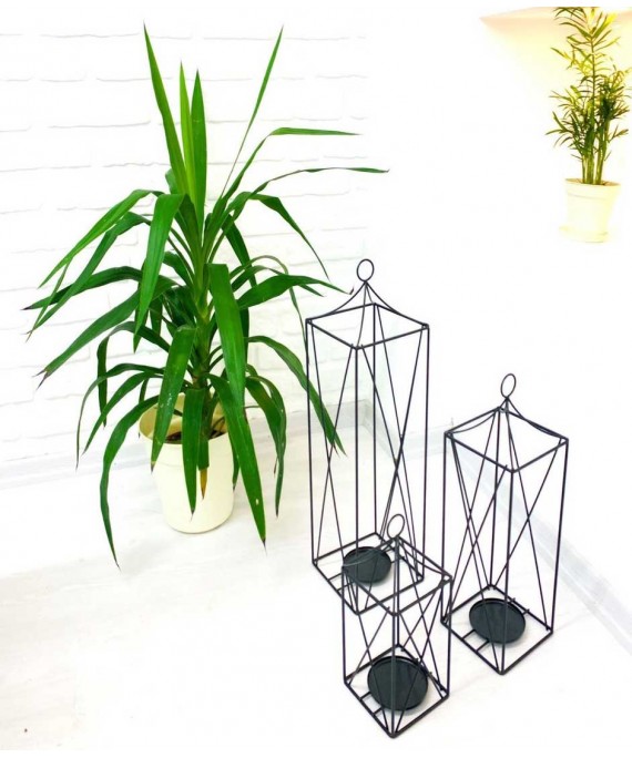 Stand Decor Black Square 3 Pieces