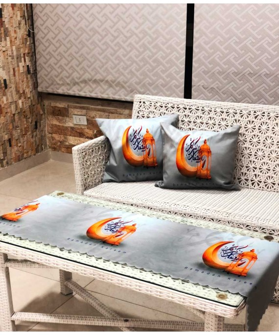 Table cloth with 2 Cushion Cover Ramadan